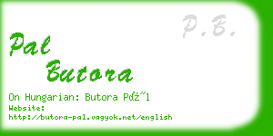 pal butora business card